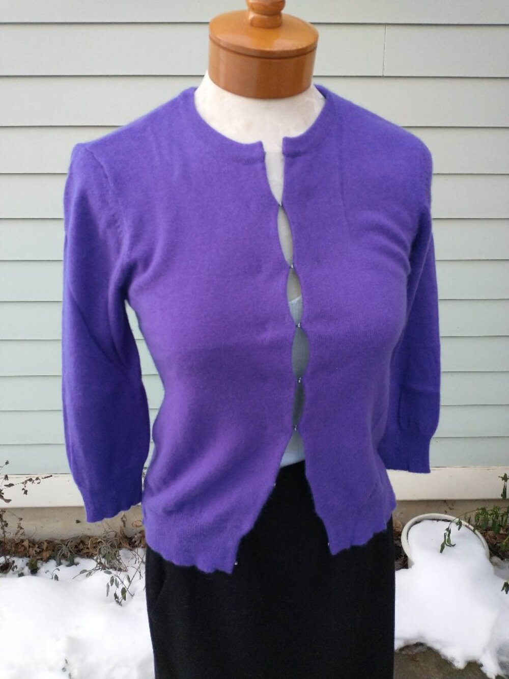 Cardigan: cashmere, violet. Size extra small - by ASAP Saks Fifth Avenue